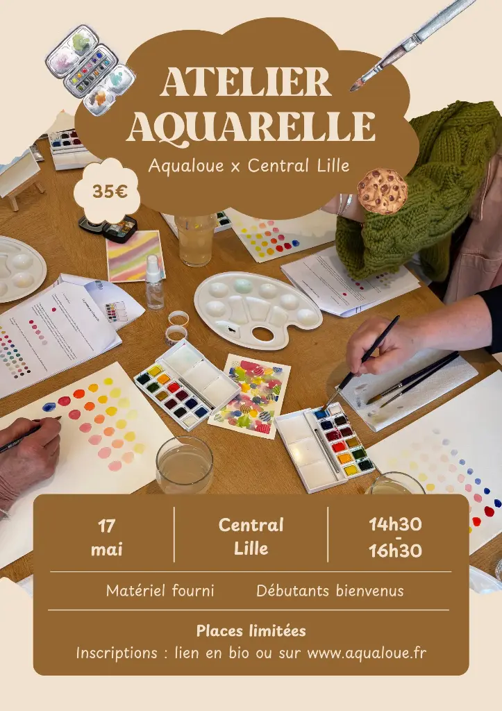 Atelier aquarelle Aqualoue x Central Lille 17/05