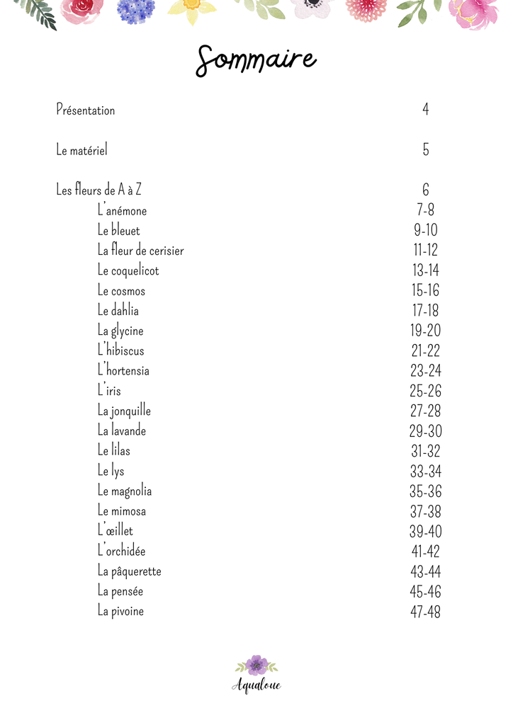 EBOOK "Fleurs à l'aquarelle"