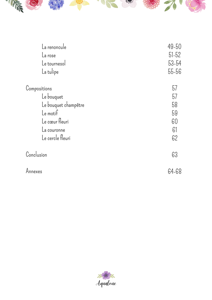 EBOOK "Fleurs à l'aquarelle"