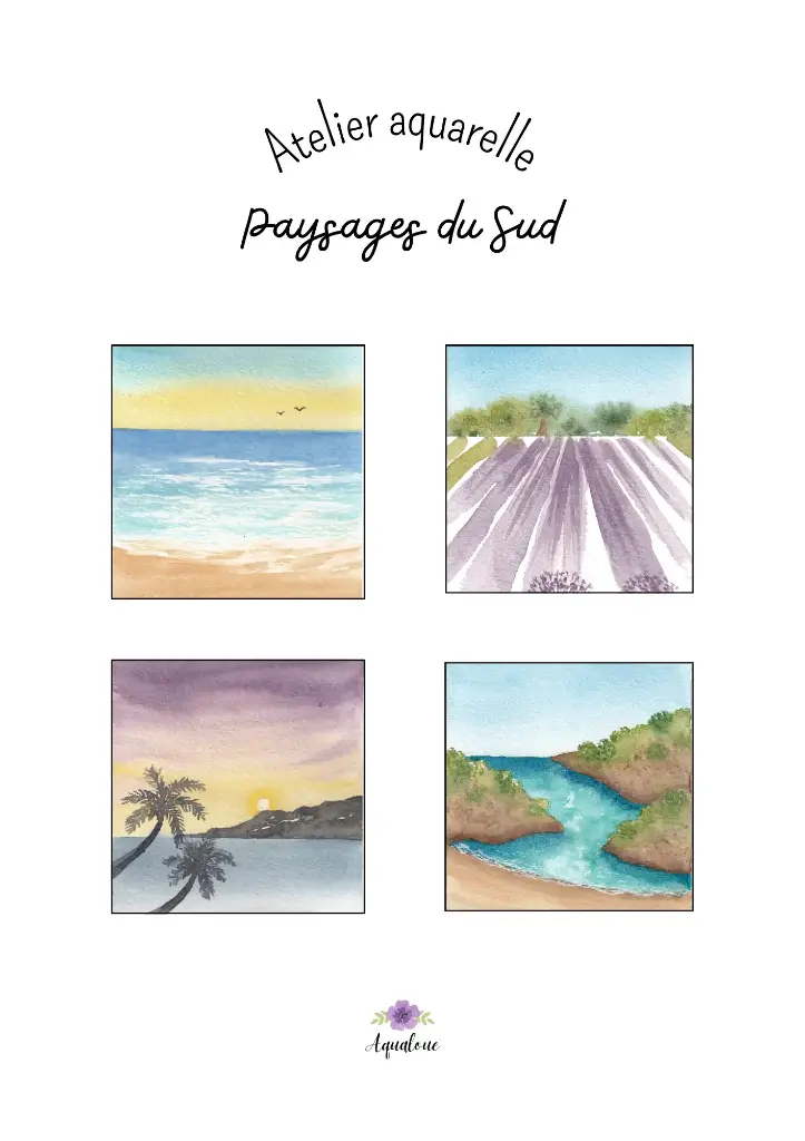 Atelier aquarelle 30/04 "Paysages du Sud"
