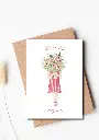 Carte A6 "Bonne fête Maman" Fille