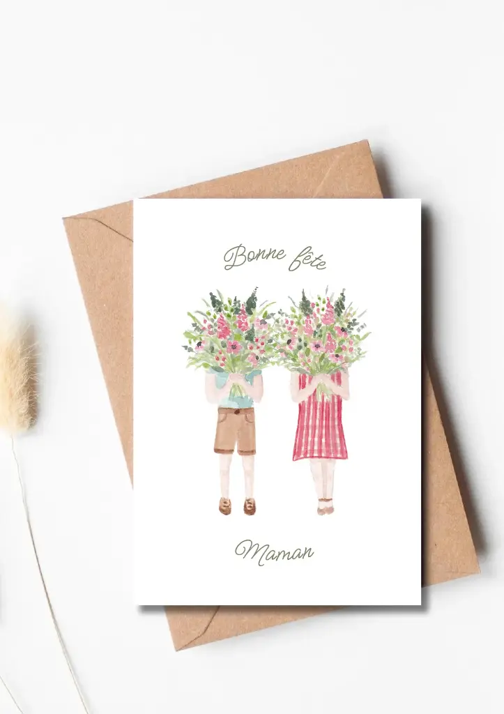 Carte A6 "Bonne fête Maman"