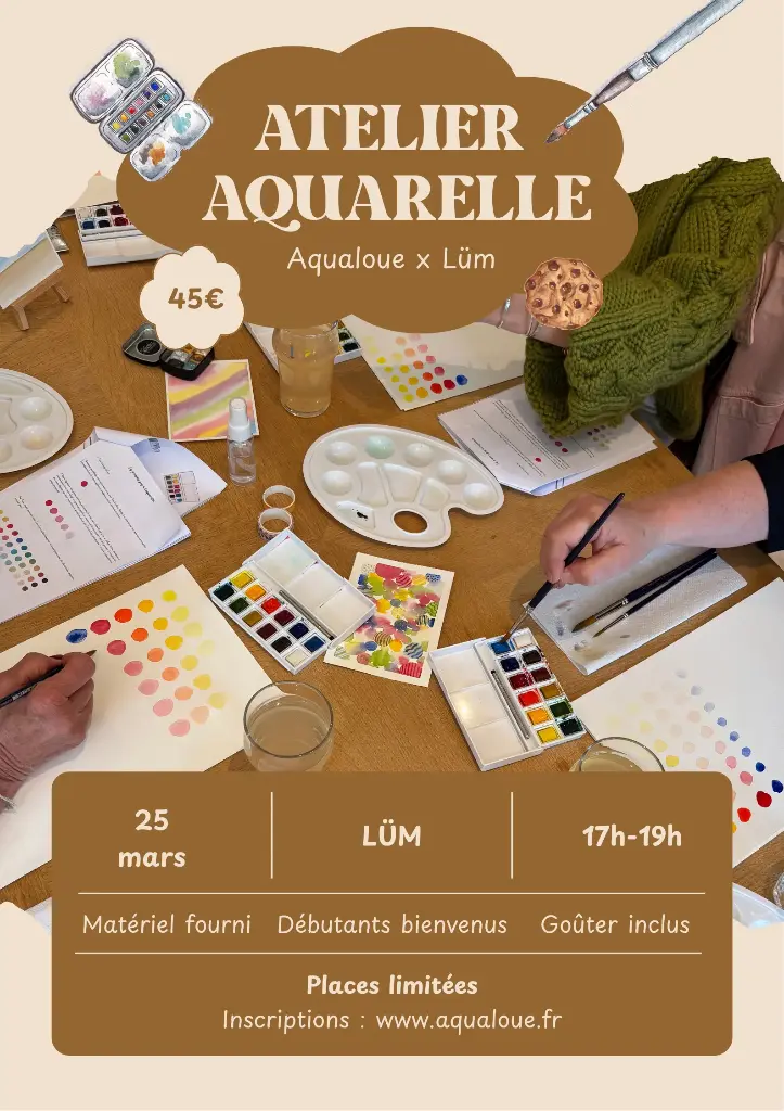 Atelier aquarelle Aqualoue x LÜM 25/03
