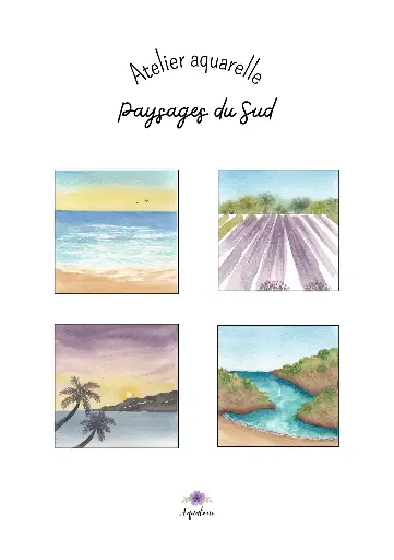 Atelier aquarelle 30/04 "Paysages du Sud"