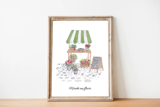 Affiche A4 "Marché aux fleurs"